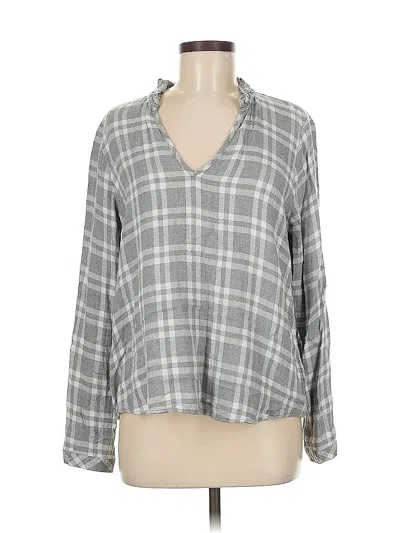 Pre-owned Cloth & Stone X Anthropologie Long Sleeve Blouse In Gray