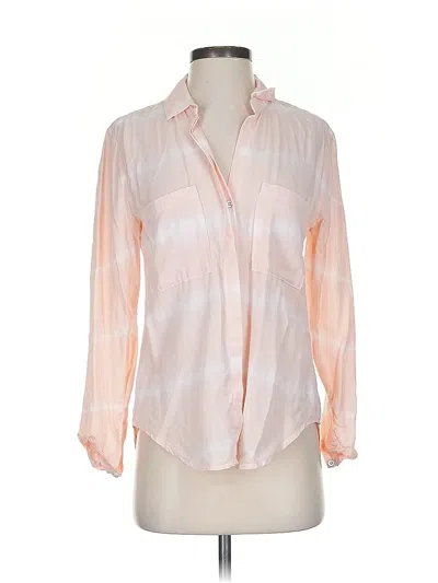 Pre-owned Cloth & Stone X Anthropologie Long Sleeve Blouse In Pink