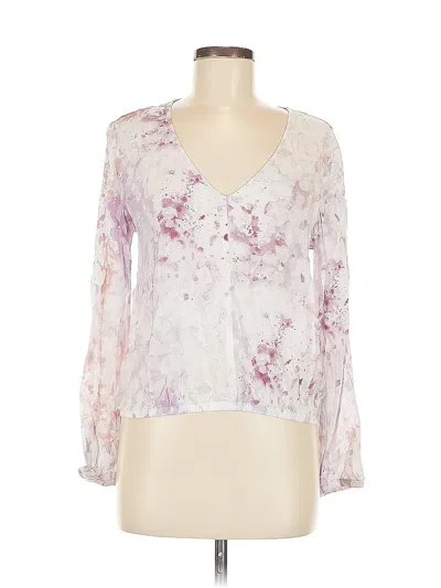 Pre-owned Cloth & Stone X Anthropologie Long Sleeve Blouse In White