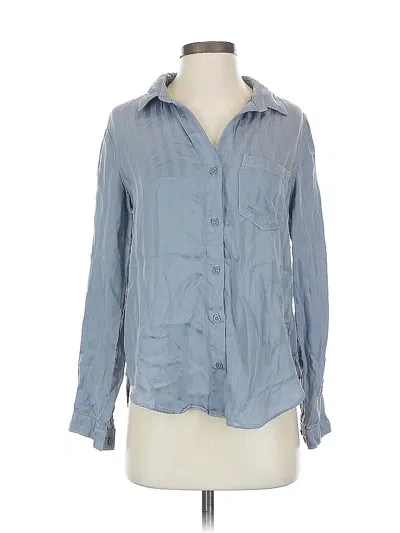 Pre-owned Cloth & Stone X Anthropologie Long Sleeve Button Down Shirt In Blue