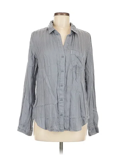 Pre-owned Cloth & Stone X Anthropologie Long Sleeve Button Down Shirt In Gray