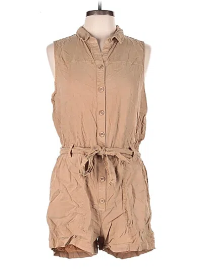 Pre-owned Cloth & Stone X Anthropologie Romper In Tan