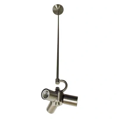 Cloth & Wire Brushed Nickel Pendant Light Fixture For 3 Lights With Fabric Cord For Home Lightning