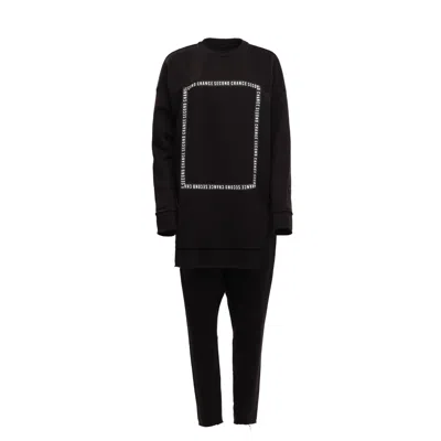 Clothes By Locker Room Black Two Piece Tracksuit Set For Women