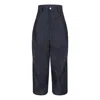 Clothes By Locker Room Blue Cropped High-waisted Balloon Jeans In Blue