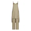 Clothes By Locker Room Green Relaxed Striped Co-ord Set In Green