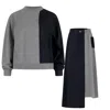 Clothes By Locker Room Grey / Blue Grey & Denim Co-ord Set In Multi