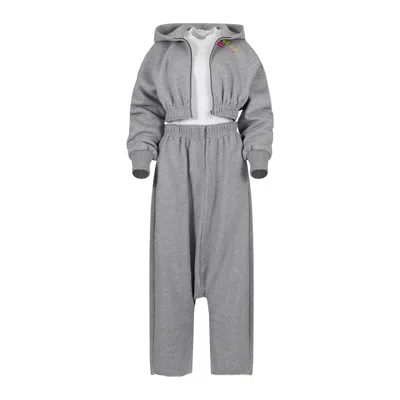 Clothes By Locker Room Grey Oversized Hoodie Set In Gray