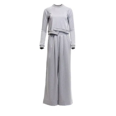 Clothes By Locker Room Grey Two Piece Tracksuit Set For Women