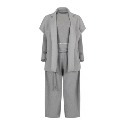 Clothes By Locker Room Oversized Grey Three-piece Set In Gray