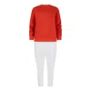 Clothes By Locker Room White / Red Red Oversized Sweatshirt & White Jogger Set In Multi