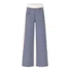 Clothes By Locker Room White Two-tone Panel Pants In White