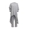 Clothes By Locker Room Asymmetric Grey Activewear Set In Grey