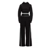 Clothes By Locker Room Black Color-block Activewear Set In Black