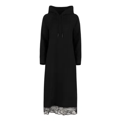Clothes By Locker Room Women's Black Hoodie Dress One Size