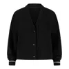 Clothes By Locker Room Women's Black Snap-button Jacket In Black