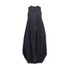Clothes By Locker Room Women's Blue Balloon Denim Dress With Zipper Details In Blue
