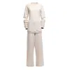 Clothes By Locker Room Grey Cream Activewear Set In Grey