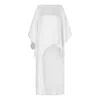 Clothes By Locker Room Women's Off-the-shoulder Maxi Tunic In White One Size In White