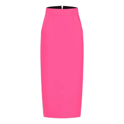Clothes By Locker Room Women's Pink / Purple Magenta Midi Skirt In Pink/purple