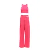 Clothes By Locker Room Pink / Purple Neon Pink Three-piece Sweatsuit Set In Pink/purple