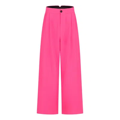 Clothes By Locker Room Women's Pink / Purple Pink Mid-rise Wide-leg Pants In Pink/purple