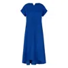 Clothes By Locker Room Women's Relaxed Blue Midi Dress In Blue