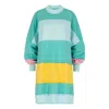 Clothes By Locker Room Women's Slouchy Striped Multicolored Sweatshirt One Size