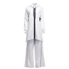 Clothes By Locker Room White Color-block Activewear Set In White