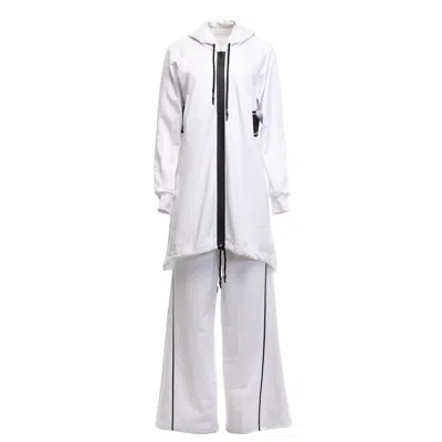 Clothes By Locker Room White Color-block Activewear Set