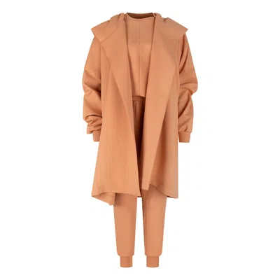 Clothes By Locker Room Yellow / Orange Orange Three-piece Activewear Set In Yellow/orange