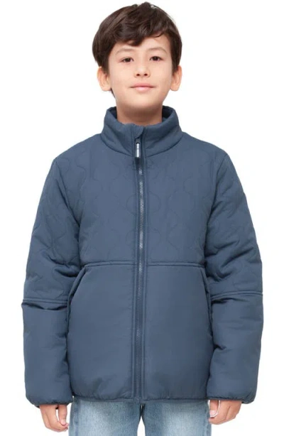 Clothing/outerwear/coats & Jackets Kids' Reversible Fleece Puffer Jacket In Blue