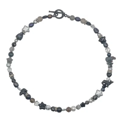 Cloud Haven Men's Black / Silver Lavish Necklace In Gray