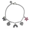 Cloud Haven Men's  Ditsy Charm Bracelet Silver