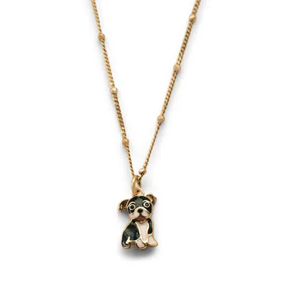 Cloud Haven Women's Black / Gold  Mini Bulldog Sweetie Pendant In Licorice Black