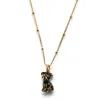 Cloud Haven Women's Black / Gold  Mini Pittie Sweetie Pendant In Licorice Black