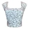 Cloud Haven Women's Black / White  Toile Square Neck Tee In Black & White In Black/white