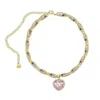 Cloud Haven Women's Blue / Gold / Pink  All Heart Pastel Choker