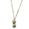 Cloud Haven Women's Blue / Green / Gold  Mini Pittie Sweetie Pendant In Swirl Pop Turquoise