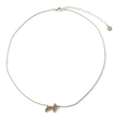 Cloud Haven Women's  Dainty Logo Pendant Necklace Silver