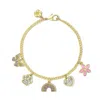 Cloud Haven Women's  Ditsy Charm Bracelet Gold