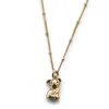 Cloud Haven Women's  Mini Bulldog Sweetie Pendant In Truffle Gold