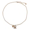 Cloud Haven Women's Gold  Cz Pittie & Rainbow Heart Pendant Necklace