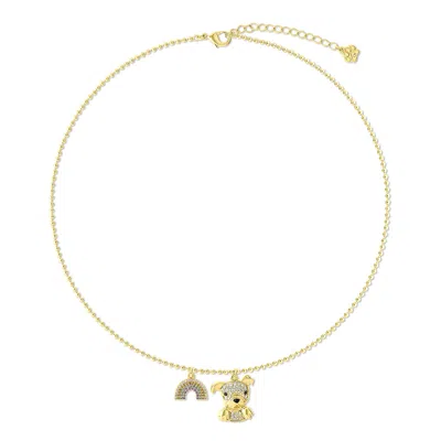 Cloud Haven Women's Gold  Sweet Pittie Pendant Necklace