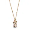 Cloud Haven Women's Gold / Pink / Purple  Mini Bulldog Sweetie Pendant In Lollipop Purple