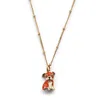 Cloud Haven Women's Gold / Red  Mini Bulldog Sweetie Pendant In Candy Apple Red