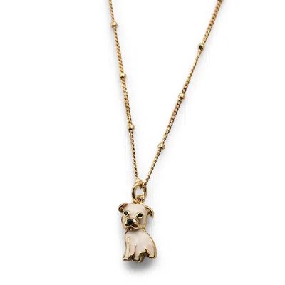 Cloud Haven Women's Gold / White  Mini Pittie Sweetie Pendant In White Chocolate