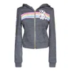 Cloud Haven Women's Grey  Rainbow Dane Hoodie In Grey