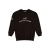 Cloud Haven Women's Neutrals  Boyfriend Logo Sweatshirt Espresso In Black