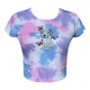 Cloud Haven Women's Blue / Pink / Purple  Pittie Tie Dye Tee In Pink/purple/blue